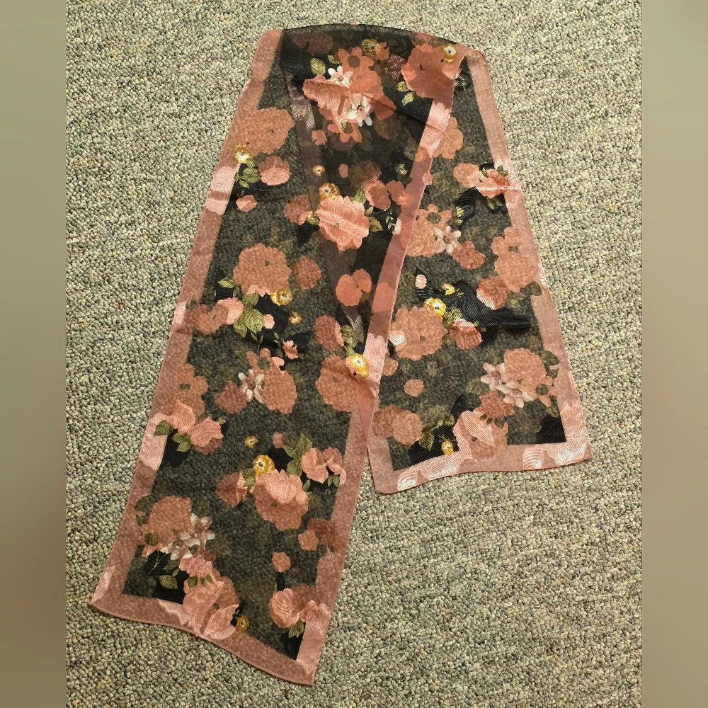 Bloomingdale's Semi-Sheer Floral Oblong Scarf